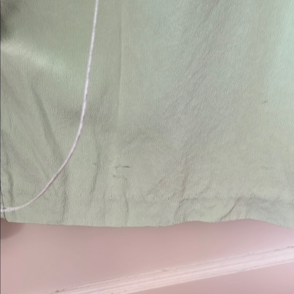 VINTAGE ROBBIE BEE pistachio Mint sage Green silk drop waist Dress 10 minimal - Picture 10 of 14